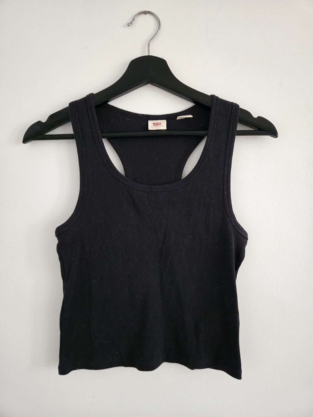 Levi's Black Ribbed Racerback Tank - Women's